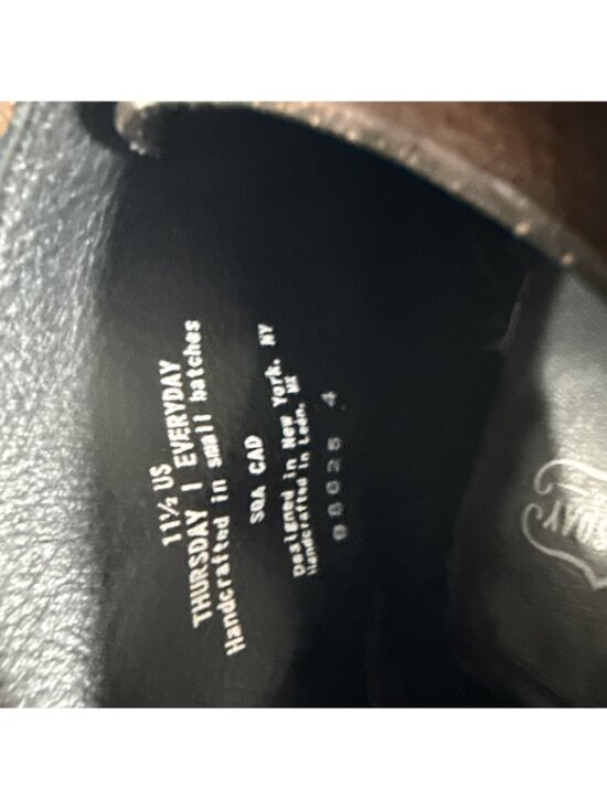 Thursday Boots Cadet Chukka Size 11.5  Color Brown Pebble Leather Made In Mexico
